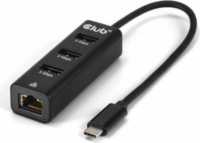 Club3D CSV-1549 USB-C apa - Gigabit RJ45 / 3x USB-A anya Átalakító Adapter