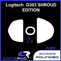 Corepad Skatez AIR 611 Logitech G303 Shroud Edition Gaming Egértalp - Fehér