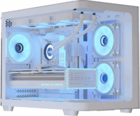 AeroCool P300C Mini Torony Számítógépház + 3db 120mm ARGB ventilátor - Fehér