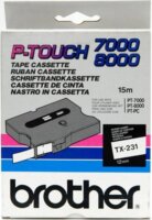 Brother TX231 P-Touch Feliratozógép szalag 12mm fehér alapon fekete