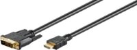 M-CAB 7300085 HDMI - DVI átalakító kábel Gold 2m Fekete