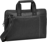 RivaCase 8920 - 13.3" Slim Fekete bőr Notebook táska