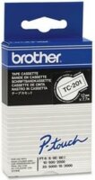 Brother TC201 P-Touch Feliratozógép szalag 12mm fehér alapon fekete