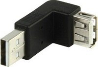 Derékszögű USB 2.0 M - USB 2.0 F (90°) Adapter