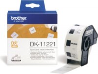 BROTHER Etikett címke DK-11221 Négyzet alakú Elővágott (stancolt), Fehér alapon fekete 1000 db