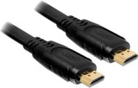 Delock Cable High Speed HDMI with Ethernet - A male / male flat 5.0m
