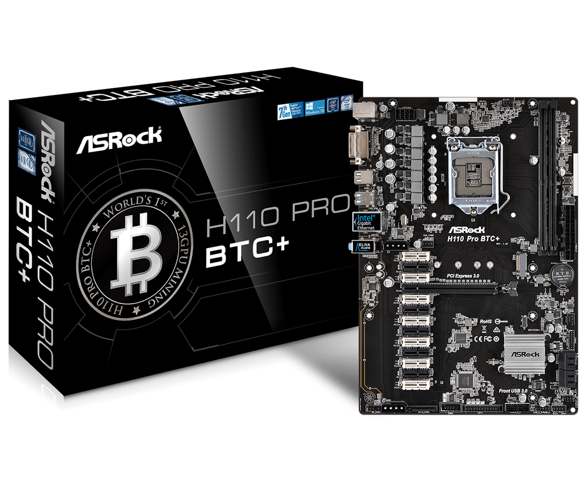 Asrock h110 pro btc не видит видеокарты